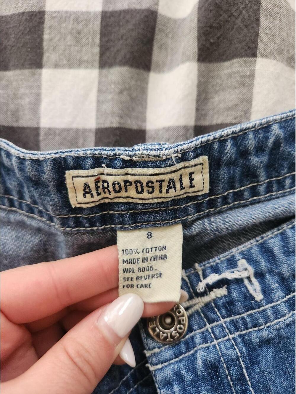 Aeropostale denim cargo mini shorts - Picture 3 of 4